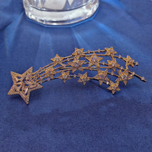 Load image into Gallery viewer, 90’s Inspiration Gold Tone Cubic Zircon Shooting Star Brooch Pin Starburst Jewelry
