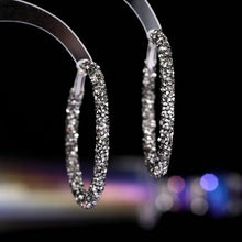 Load image into Gallery viewer, Chic Fashion Full Red Black Clear Dark Blue Crystal Hoop Earrings Daily Wear Accessory
