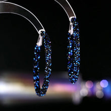Load image into Gallery viewer, Chic Fashion Full Red Black Clear Dark Blue Crystal Hoop Earrings Daily Wear Accessory
