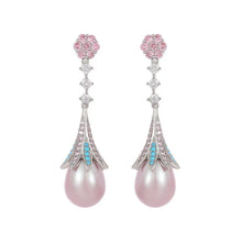 Load image into Gallery viewer, Elegancy Vintage Long Floral Stud Pear Drop Earrings Old European Stylish Jewelry
