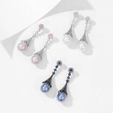 Load image into Gallery viewer, Elegancy Vintage Long Floral Stud Pear Drop Earrings Old European Stylish Jewelry
