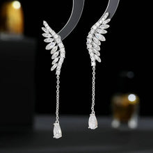 Load image into Gallery viewer, Fancy Stylish Angle Wing Long Drop Earrings for Women Girl
