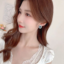 Load image into Gallery viewer, Fancy Stylish Baguette Cut CZ Burst Oval Stud Earrings Firework Jewelry
