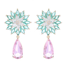 Load image into Gallery viewer, Gorgeous Multi-Tiered Snowflake Pear Drop Earrings for Cocktail Dressy Jewelry
