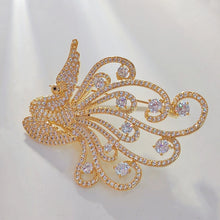 Load image into Gallery viewer, Jewelblings Sparkling Elegant Gold Tone Round CZ Stone Accent Peacock Brooch Pin Bird Animal Jewelry for Women Coat Suit Sweater Dress Shawl
