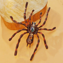 Load image into Gallery viewer, Punk Style Oversize Brown Enamel Tarantula Spider Broach Gothic Jewelry
