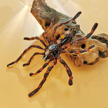 Load image into Gallery viewer, Punk Style Oversize Brown Enamel Tarantula Spider Broach Gothic Jewelry
