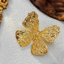 Load image into Gallery viewer, Simplistic Embossed Gold Butterfly Brooch Pin Nature Inspire Insect Jewelry
