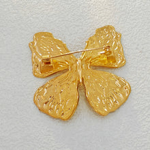 Load image into Gallery viewer, Simplistic Embossed Gold Butterfly Brooch Pin Nature Inspire Insect Jewelry
