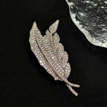 Load image into Gallery viewer, Sparkles Double CZ Leaf Brooch Pin Nature Inspire Plant Jewelry
