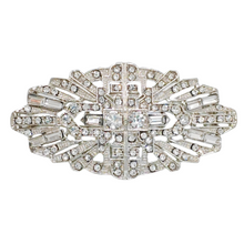 Load image into Gallery viewer, Barocco Vintage Style Clear Crystal Art Deco Brooches Pins Bridal Bridesmaid Wedding Boutique Oval Shaped Women GirlAccessory
