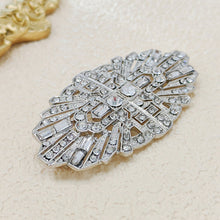 Load image into Gallery viewer, Barocco Vintage Style Clear Crystal Art Deco Brooches Pins Bridal Bridesmaid Wedding Boutique Oval Shaped Women GirlAccessory
