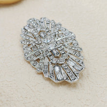 Load image into Gallery viewer, Barocco Vintage Style Clear Crystal Art Deco Brooches Pins Bridal Bridesmaid Wedding Boutique Oval Shaped Women GirlAccessory
