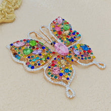 Load image into Gallery viewer, Jewelblings Stunning Opens Colorful Crystal Swallowtail Butterfly Brooches Hijab Pins
