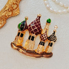 Load image into Gallery viewer, Exquisite Enamel - Painted Architectural Brooch Inspired by Iconic Buildings
