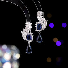 Load image into Gallery viewer, Luxury Scroll and Green Square Stone Drop Earrings for Women Party
