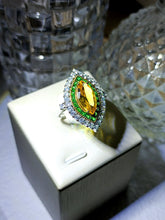 Load image into Gallery viewer, Exquisite Canary Yellow Marquise Halo Rings for Luxury Wedding Jewelry
