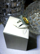 Load image into Gallery viewer, Exquisite Canary Yellow Marquise Halo Rings for Luxury Wedding Jewelry
