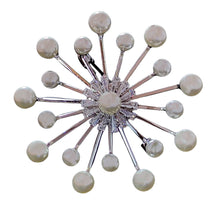 Load image into Gallery viewer, 1960&#39;s Modern Vintage Sputnik Chandelier Pearl Atomic Brooch Pin
