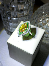 Load image into Gallery viewer, Exquisite Canary Yellow Marquise Halo Rings for Luxury Wedding Jewelry
