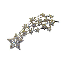 Load image into Gallery viewer, 90’s Inspiration Gold Tone Cubic Zircon Shooting Star Brooch Pin Starburst Jewelry

