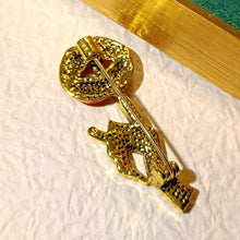 Load image into Gallery viewer, Stunning Red Lip &amp;Gesture Brooch Pin Shh Women Keep Quiet Jewelry
