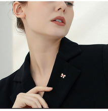 Load image into Gallery viewer, Jewelblings Super Lovely Designer Full Micro Pave CZ Bow Pin Lapel Pin Vintage Jewelry
