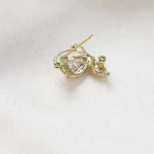 Load image into Gallery viewer, Jewelblings Exquisite Baguette Cut CZ Profile Butterfly Safety Pin Insect Pin Jewelry
