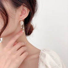 Load image into Gallery viewer, Jewelblings Shiny Pink Planet and Star Moon Link Chain Tassel Earrings Designer Jewelry
