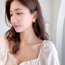 Load image into Gallery viewer, Jewelblings Fancy Style Baguette Cut &amp; Round Clear CZ Deco Golden Burst Star Stud Earrings Firework Jewelry
