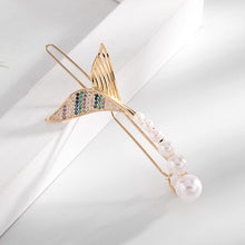 Load image into Gallery viewer, Jewelblings Pretty Imitated Pearl and Colored Mermaid Tail Clip Pin Hair Clothes Accessory
