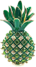 Load image into Gallery viewer, Jewelblings Gorgeous Crystal and Enamel Green Pineapple Pin Brooch
