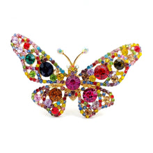 Load image into Gallery viewer, Charming Multicolor Crystal Butterfly Brooch Pin
