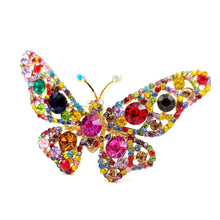 Load image into Gallery viewer, Charming Multicolor Crystal Butterfly Brooch Pin
