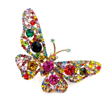 Load image into Gallery viewer, Charming Multicolor Crystal Butterfly Brooch Pin
