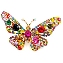 Load image into Gallery viewer, Charming Multicolor Crystal Butterfly Brooch Pin

