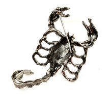 Load image into Gallery viewer, Jewelblings Dangerous Vintage AB Accent Colored Crystal Scorpion Brooches Pins Fancy Body Unisex Jewelry for Witch Halloween Costume Gift
