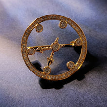Load image into Gallery viewer, Jewelblings Delicate Rose Gold Plated Open Work Clear CZ Clock Face Brooch Pocket Watch Design Pin Cocktail Costume Holiday Festival Jewelry
