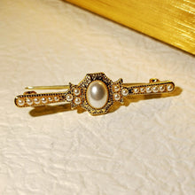 Load image into Gallery viewer, Delicate Vintage Ornate Imitated Oval Pearl Bar Stick Pins
