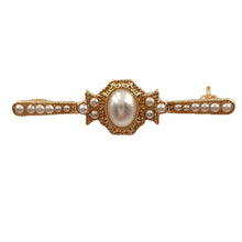 Load image into Gallery viewer, Delicate Vintage Ornate Imitated Oval Pearl Bar Stick Pins
