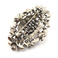 Load image into Gallery viewer, Jewelblings Edwardian Vintage Imitated Pearls Cluster Art Deco Ribbon Oval Brooch Enamel Pin Costume Jewelry for Hat Clothes Coats Sweater
