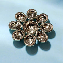 Load image into Gallery viewer, Jewelblings Elegancy Golden Beads White Enamel Round Flower Brooches Pins Decoration DIY Project Business Suit Formal Dress Gown Accessory
