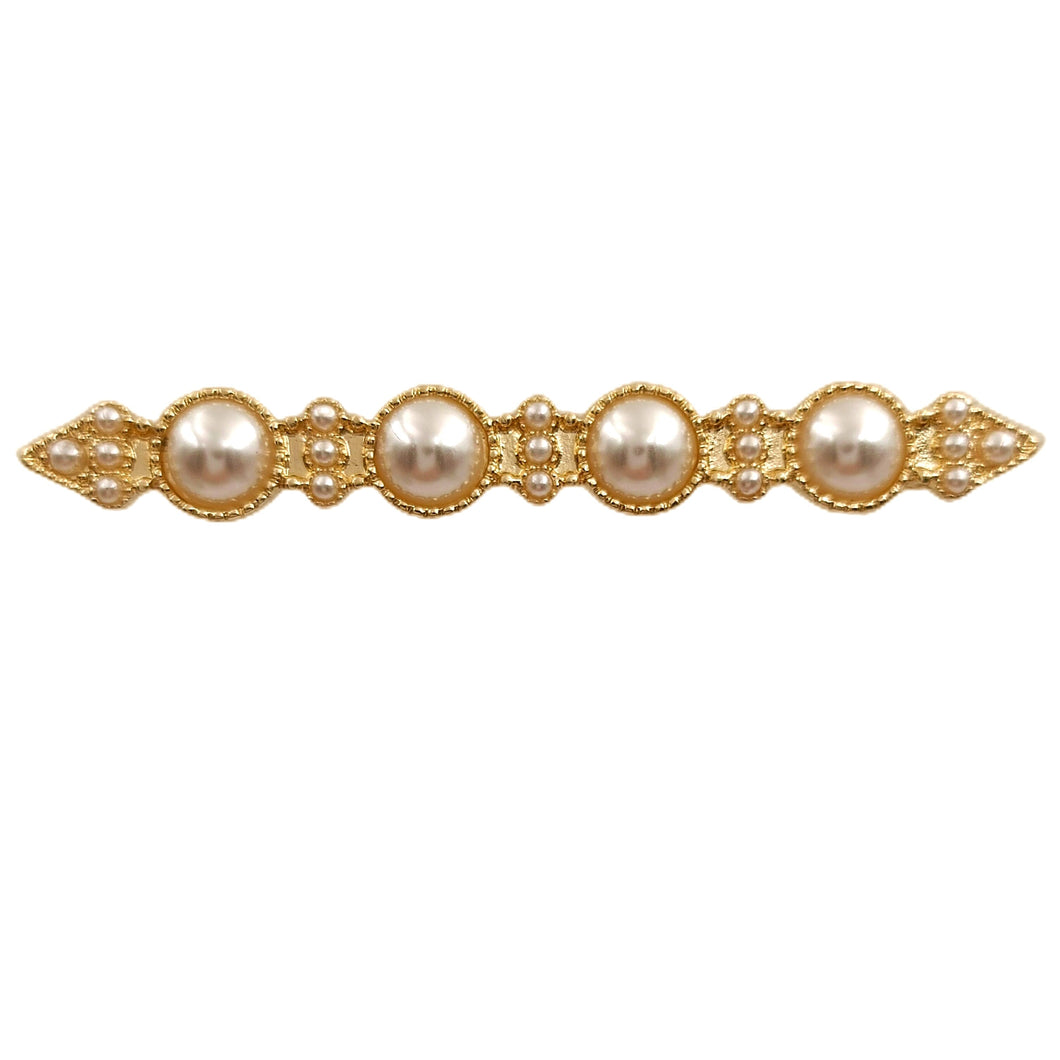 Elegant Gold Tone Imitated Pearls Stick Pin Wedding Party