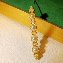 Load image into Gallery viewer, Elegant Gold Tone Imitated Pearls Stick Pin Wedding Party
