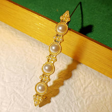 Load image into Gallery viewer, Elegant Gold Tone Imitated Pearls Stick Pin Wedding Party

