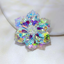 Load image into Gallery viewer, Jewelblings Fantastic Double Tiered Aurora Borealis Rhinestone Vitrail Floral Pin Broach
