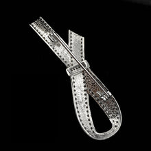 Load image into Gallery viewer, Jewelblings Glitter Elegant Imitated Mini White Pearls Ribbon Broaches and Pins for Women Mother in Law Frienship Grandmum Gifts Accessory
