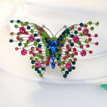 Load image into Gallery viewer, Jewelblings Gorgeous Multi Stones Art Deco Plumes &amp;Tails Colorful Butterfly Brooches Pins Statement Insect Women Girl Wife Mother Jewelry
