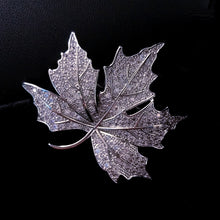 Load image into Gallery viewer, Jewelblings Queen Vintage Micro Pave CZ Canadian Maple Leaf Brooches Pin
