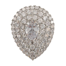 Load image into Gallery viewer, Middle Century Design Clear White Round Pear CZ Brooches Pins Teardrop Jewelry
